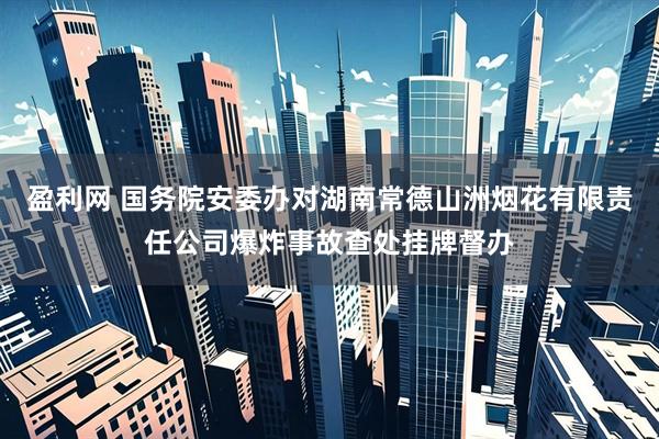 盈利网 国务院安委办对湖南常德山洲烟花有限责任公司爆炸事故查处挂牌督办