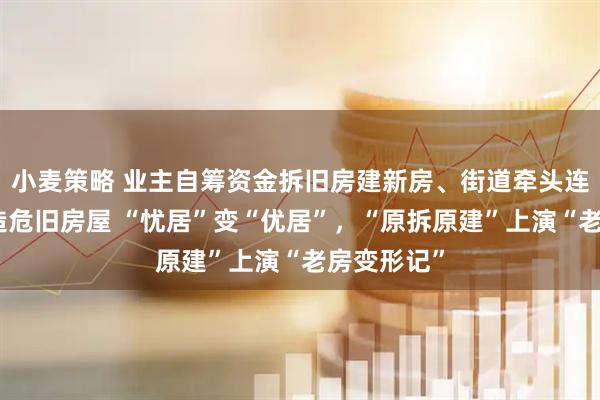 小麦策略 业主自筹资金拆旧房建新房、街道牵头连片更新改造危旧房屋 “忧居”变“优居”，“原拆原建”上演“老房变形记”
